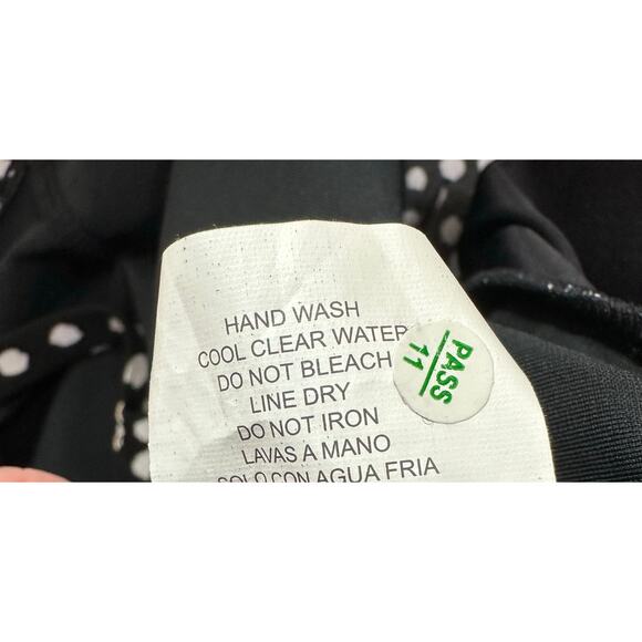 Trimshaper One Piece‎ Swimsuit Polka Dot Black White Skirt Bottom Womens 24W - Picture 5 of 10